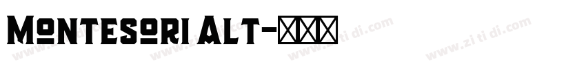 Montesori Alt字体转换